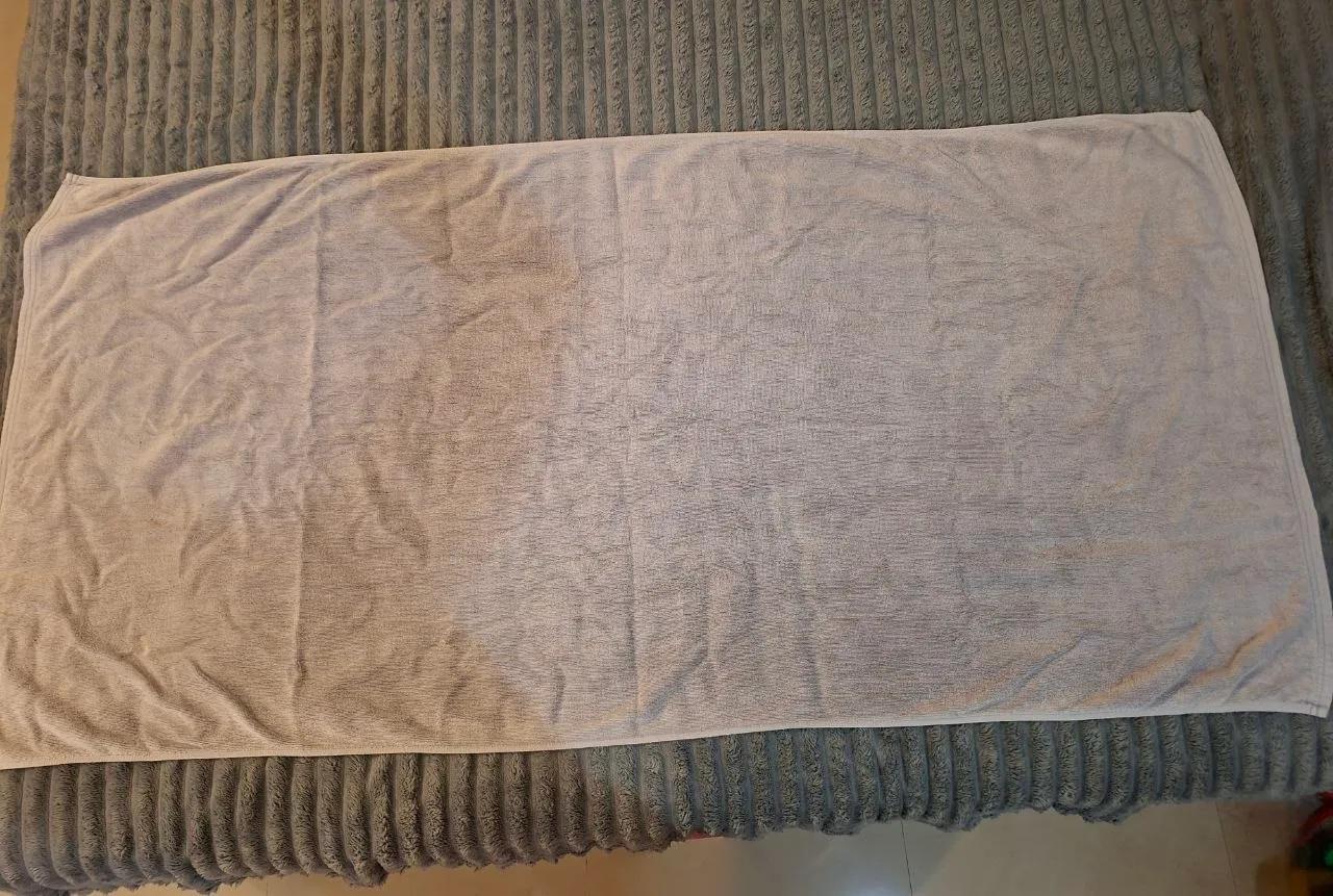 Серое хлопковое полотенце 160×75 см
