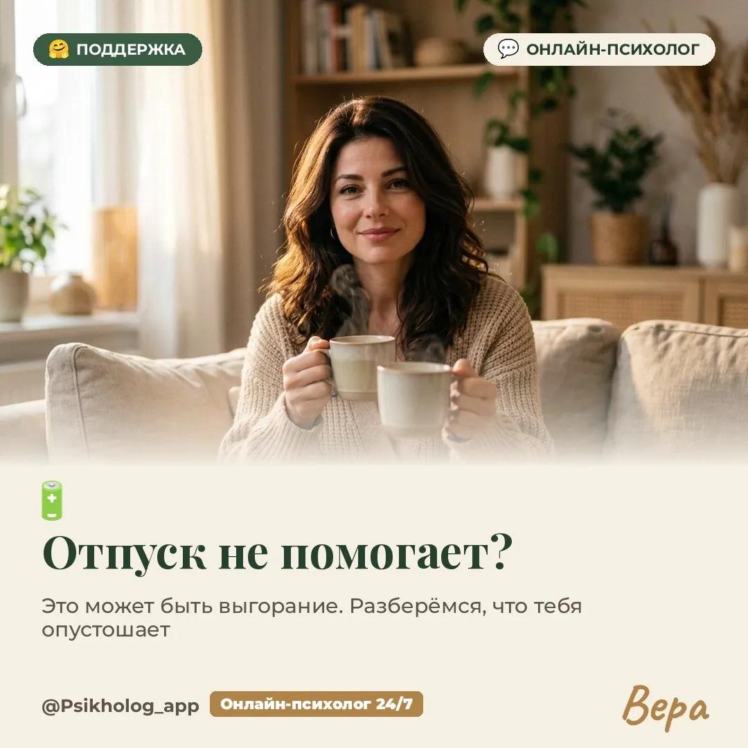 Онлайн-консультации психолога при выгорании