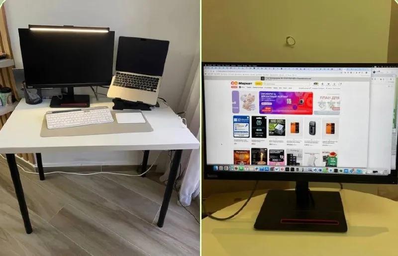 Дрон DJI Mini 2 и монитор Lenovo ThinkVision