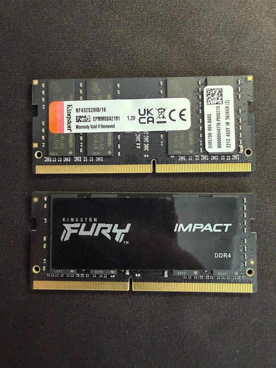 Оперативная память Kingston Fury Impact 16GB DDR4