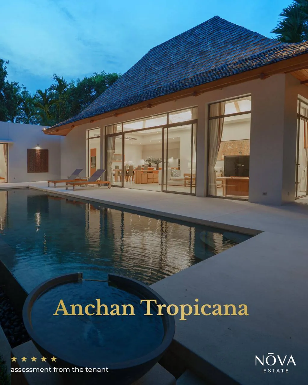 Вилла с 3 спальнями в комплексе Anchan Tropicana 1