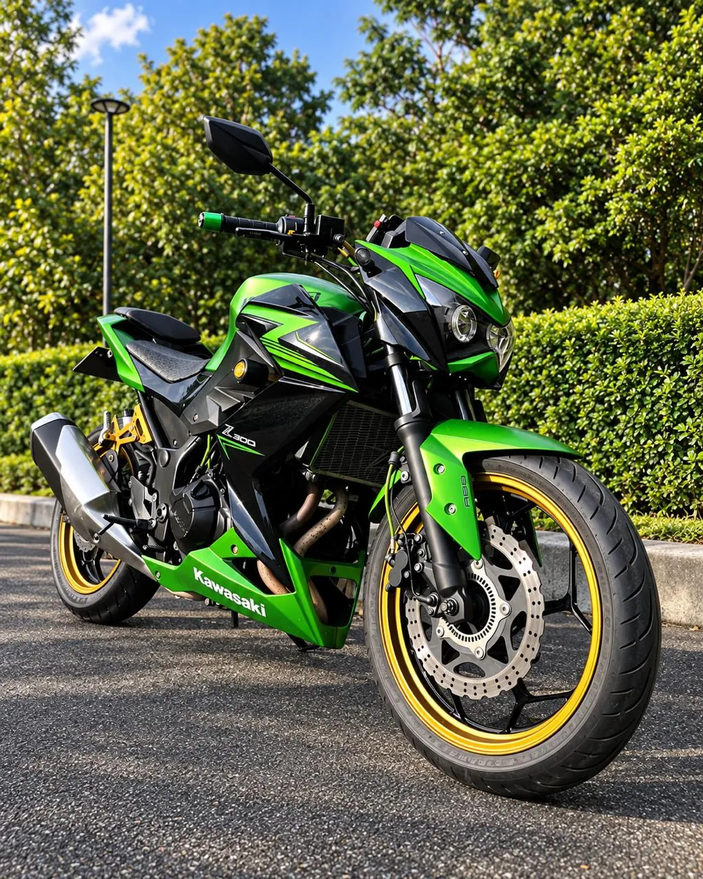 Мотоцикл Kawasaki Z300 2015 года в Чалонге 1
