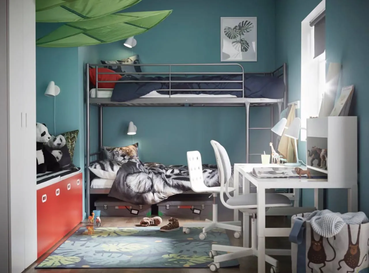 Двухъярусная детская кровать IKEA 90×200 1