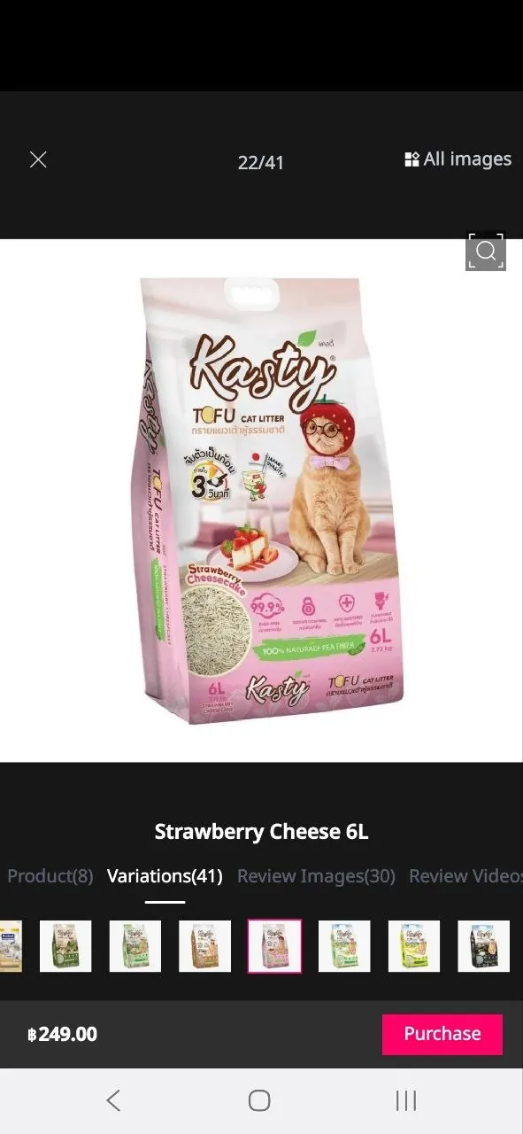 Наполнитель для кошачьего туалета Kasty 6 л 1