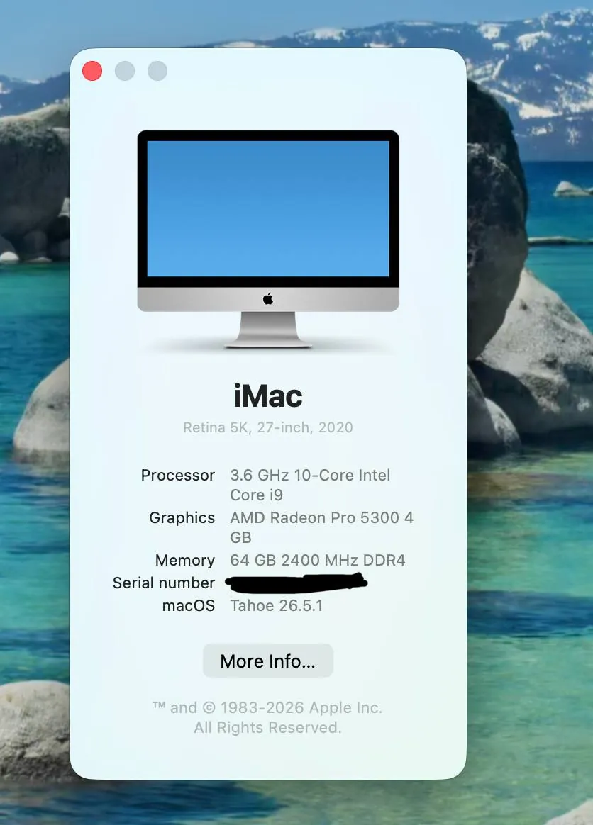 IMac 27 5K 2020 на Core i9 в Бангкоке 3