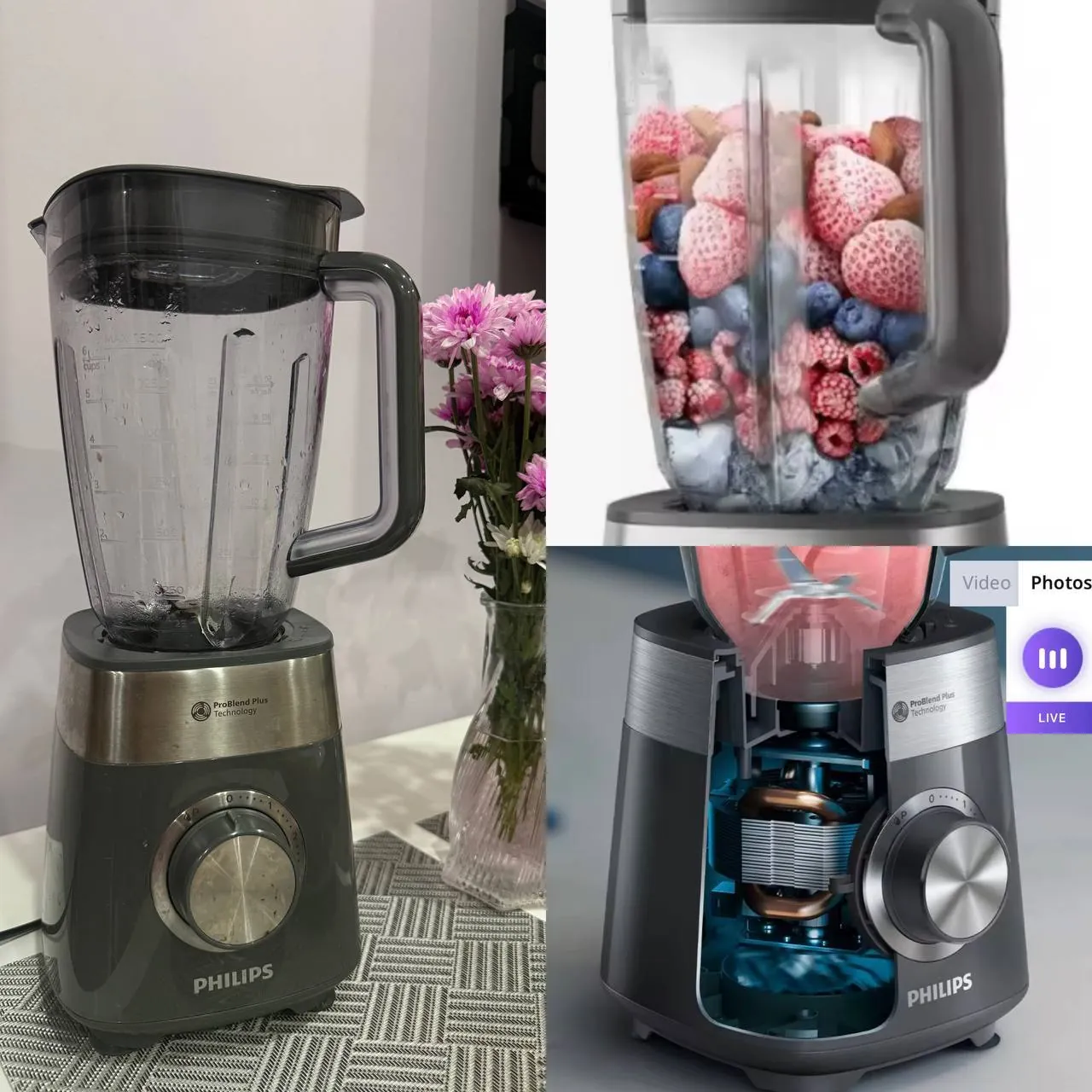 Блендер Philips HR3020 мощностью 1000W 1