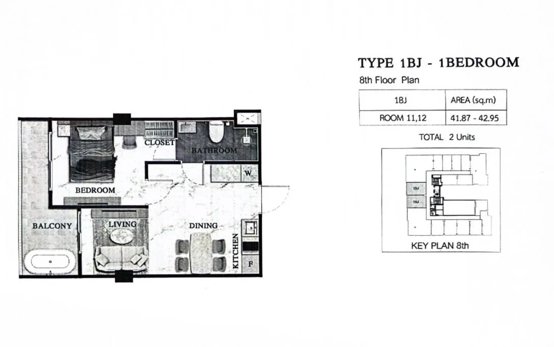 Студия 22 м² в комплексе Siam Oriental Beach 9