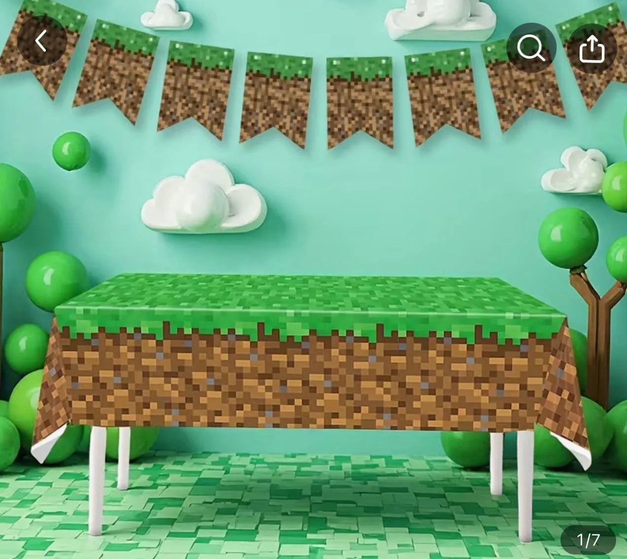 Набор для дня рождения в стиле Minecraft 4