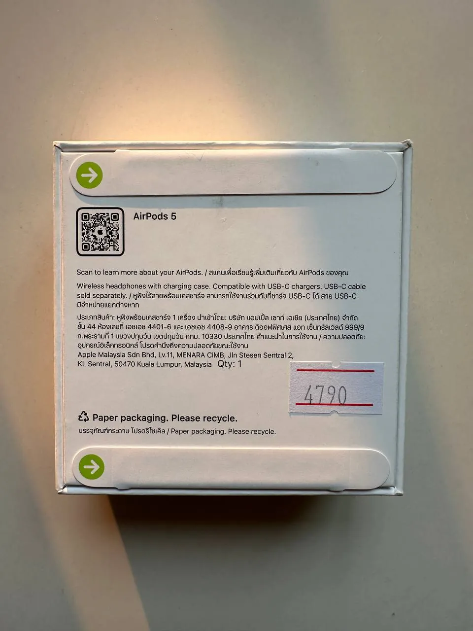 Новые наушники AirPods 5 в заводской упаковке 2