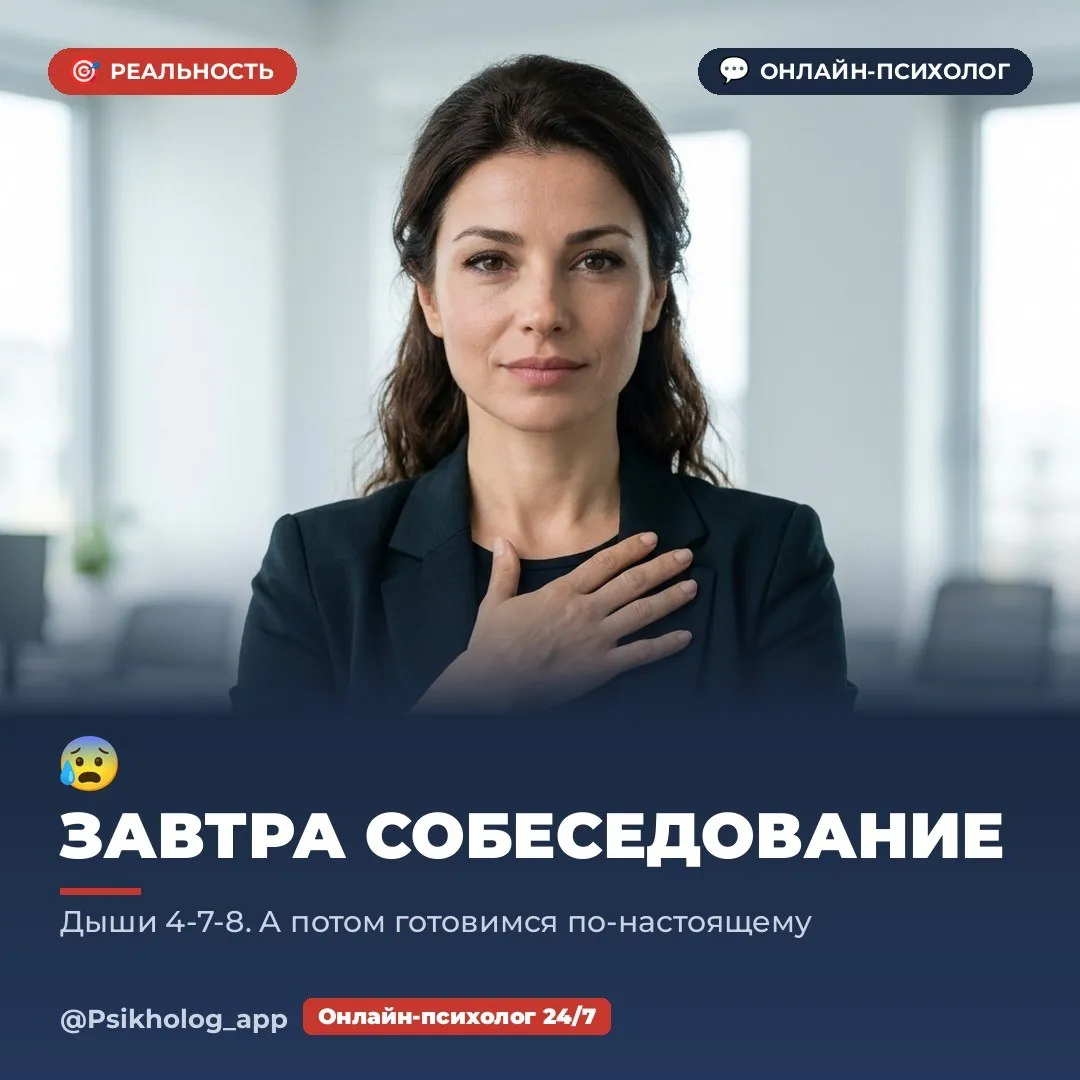Консультация психолога при тревоге перед собеседованием 1