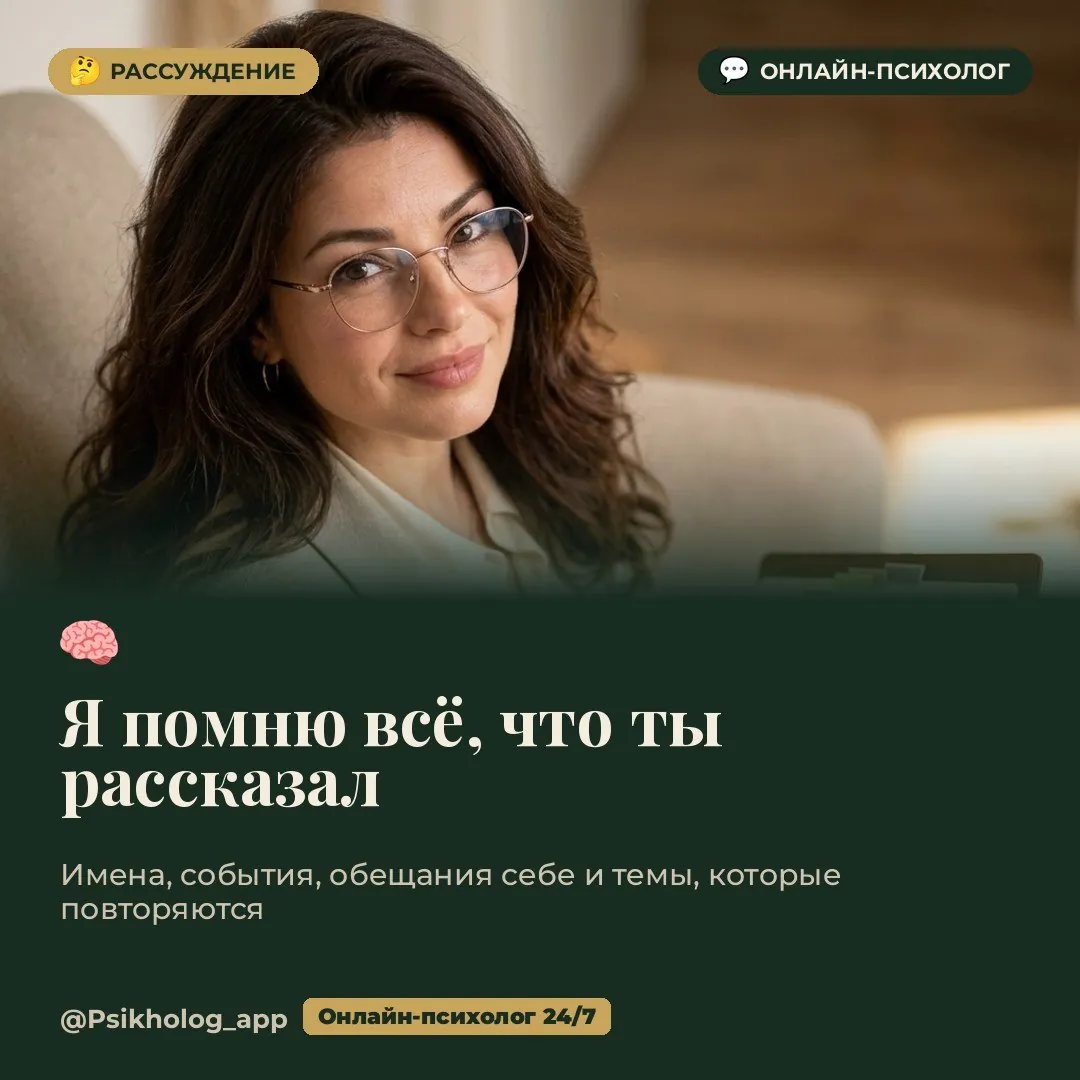 Онлайн-консультации психолога с памятью о прошлых разговорах 1
