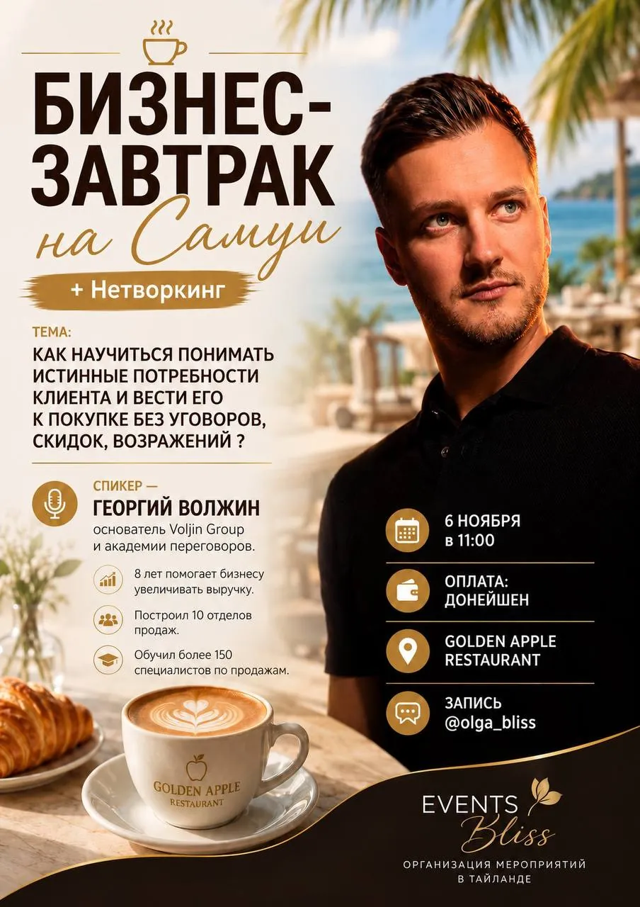 Бизнес-завтрак с нетворкингом для предпринимателей 1