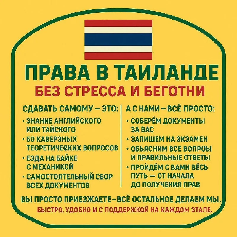 Оформление водительских прав в Таиланде под ключ 1