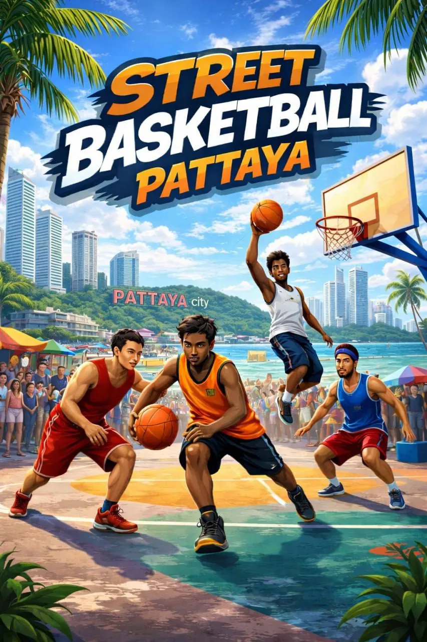 Игра в баскетбол 3х3 на Джомтьене 1
