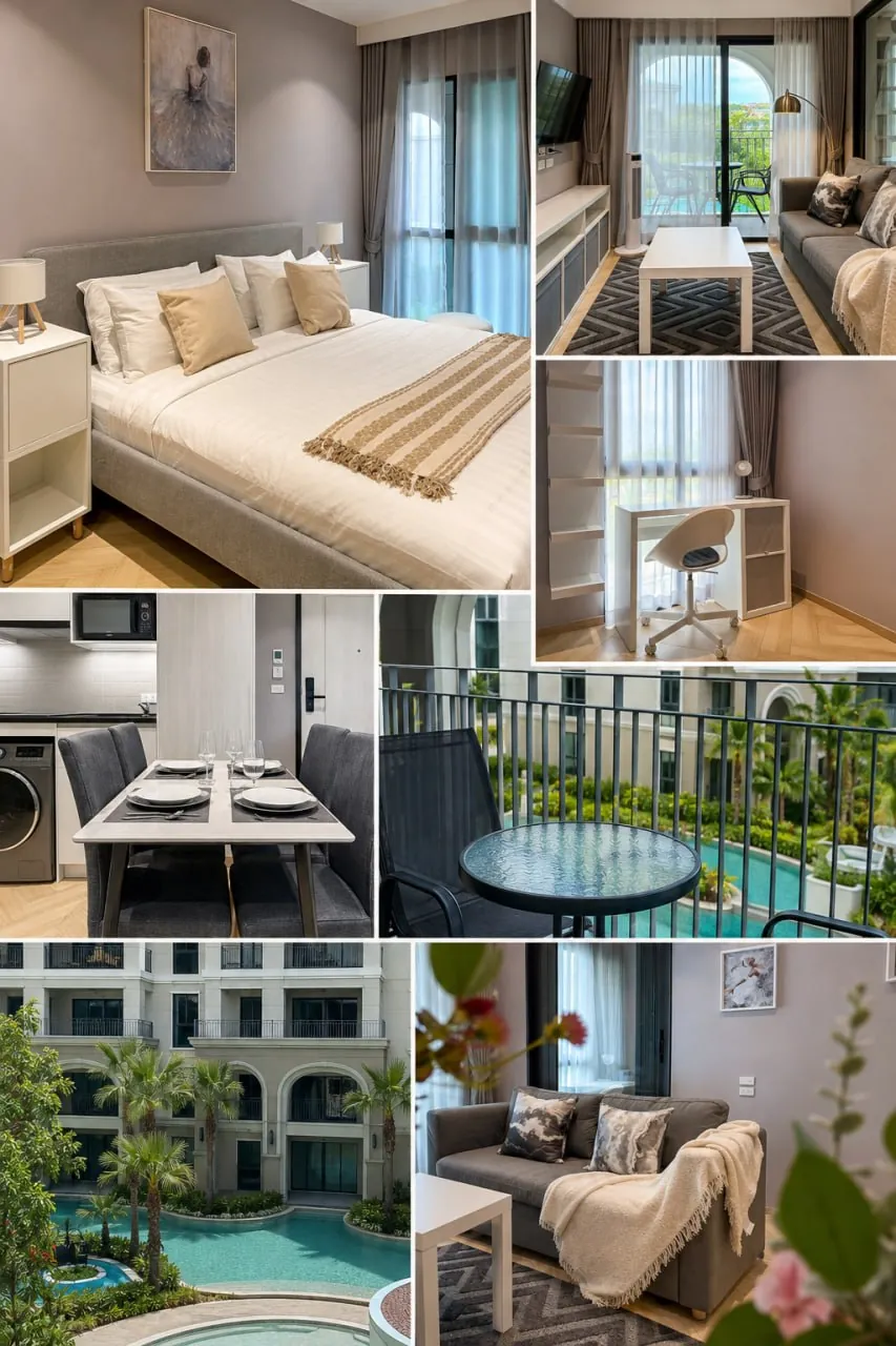 Квартира 52 м² с кабинетом в Банг Тао 1